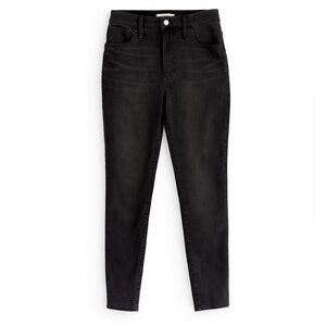 Madewell Curvy Roadtripper High Rise Skinny Jeans 30P Petite Faded Black